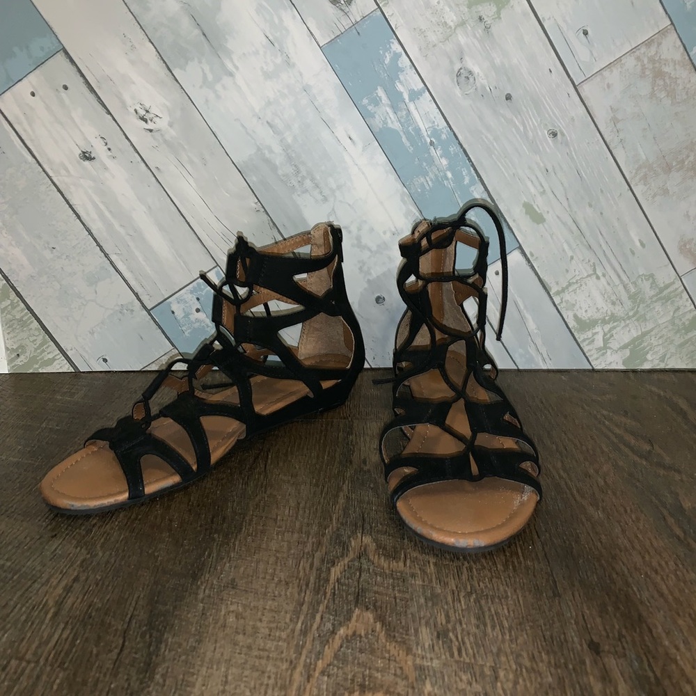 black sandals